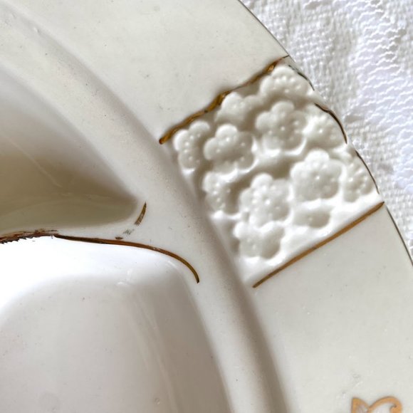 Japan HOTTA Yu SHOTEN Hand Painted 11" Four Part Divided Serving Platter - Picture 4 of 5